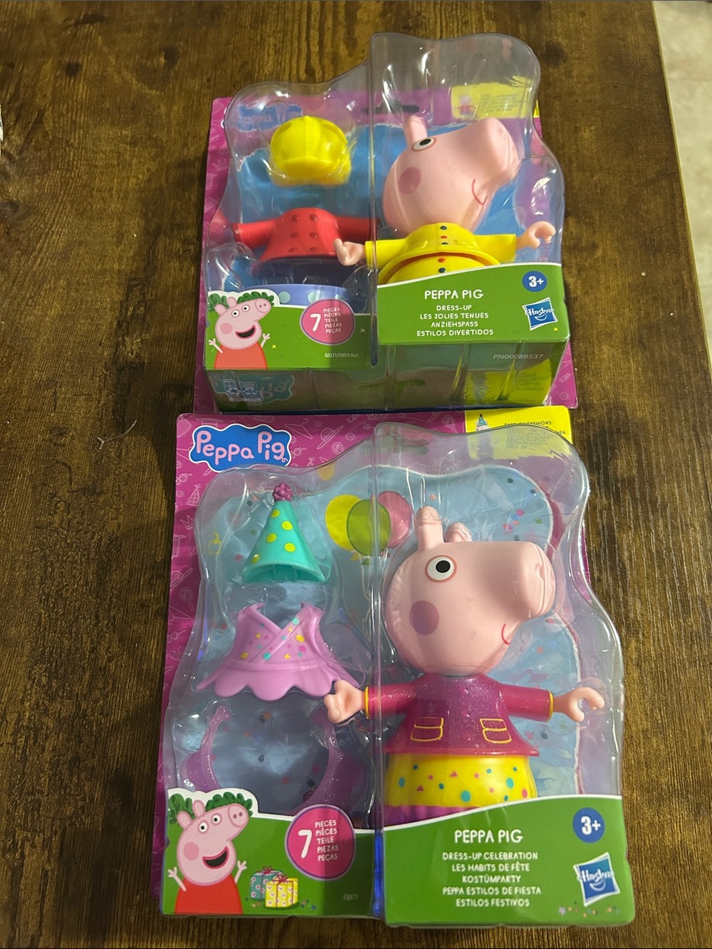 Peppa Pig Dress-Up Dolls with Pink, Yellow & Blue Accessories